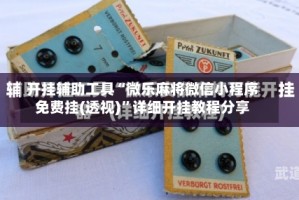开挂辅助工具“微乐麻将微信小程序免费挂(透视)”详细开挂教程分享