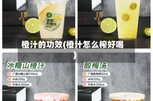 橙汁的功效(橙汁怎么榨好喝)