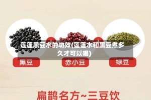 莲蓬黑豆水的功效(莲蓬水和黑豆煮多久才可以喝)