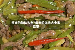 瘦肉的做法大全/瘦肉的做法大全家常菜