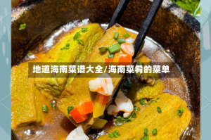 地道海南菜谱大全/海南菜肴的菜单